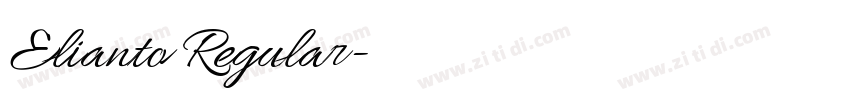 Elianto Regular字体转换